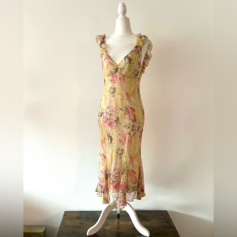 Vintage in mint condition Ralph Lauren purple label 100% silk dress Y2K size 8 - Picture 2 of 8
